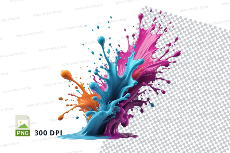 Vibrant paint splash