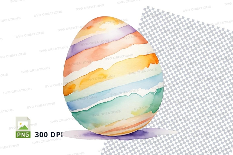 Watercolor easter egg