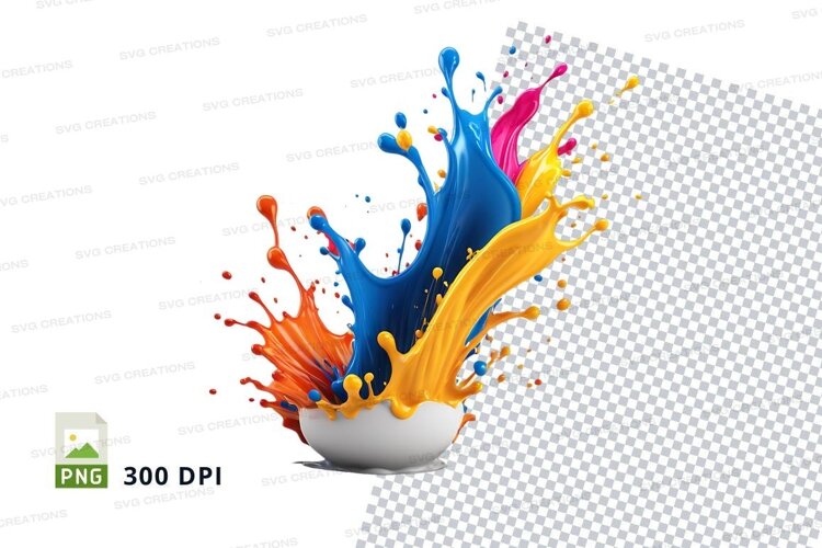 Colorful paint splash example image 1