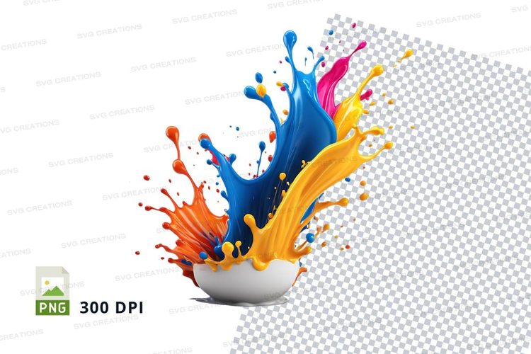 Colorful paint splash