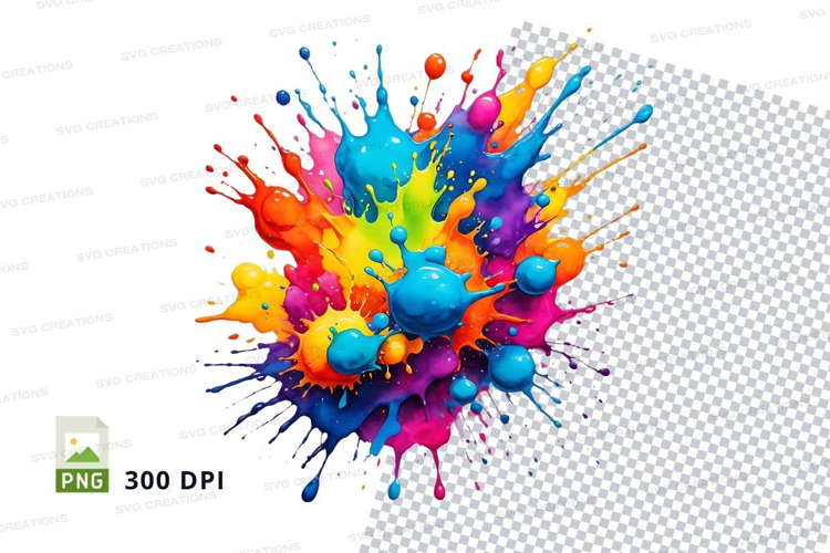 Colorful paint splatter
