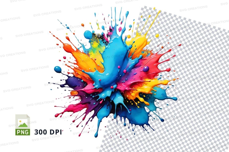 Colorful paint splash