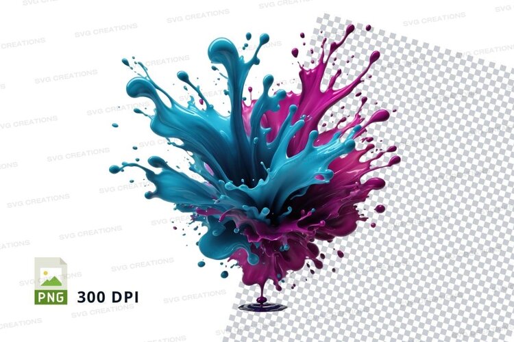 Colorful paint splash example image 1