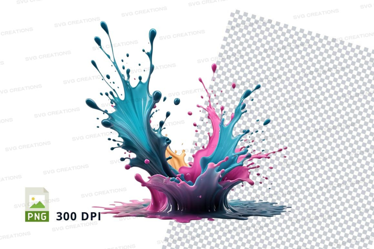 Colorful paint splash