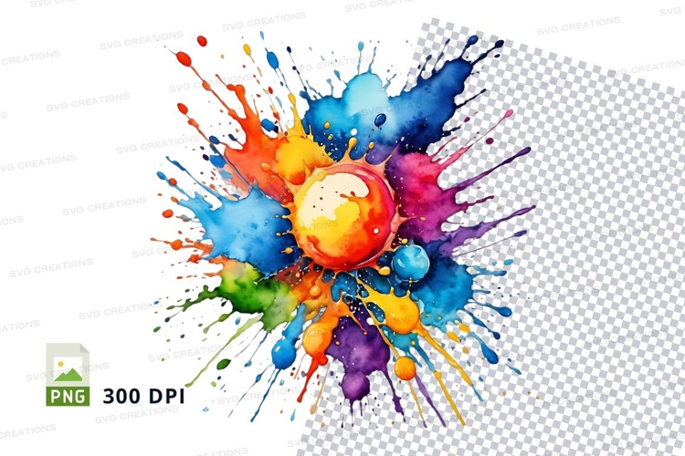 Colorful paint explosion