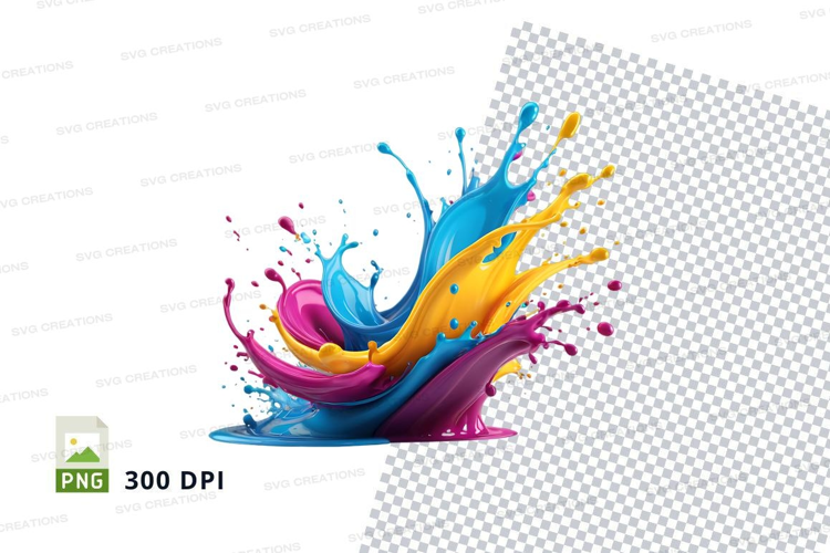 Colorful paint splash