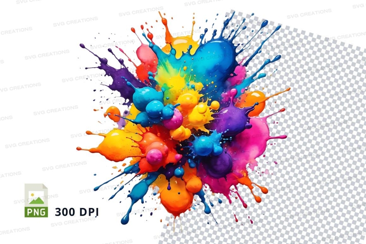 Colorful paint splatter