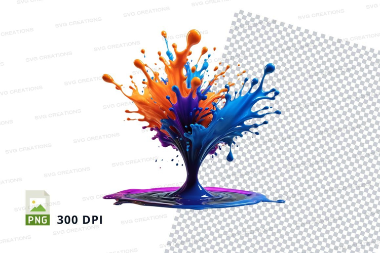 Colorful paint splatter