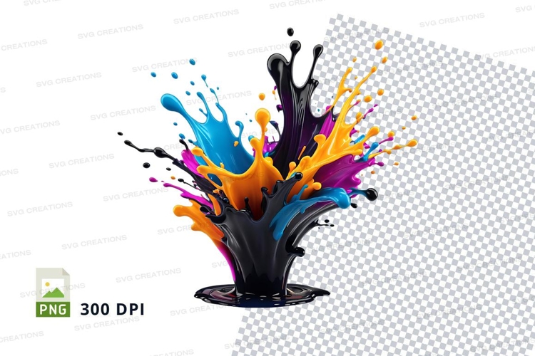 Colorful paint splash
