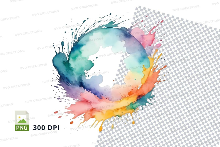 Colorful watercolor splash
