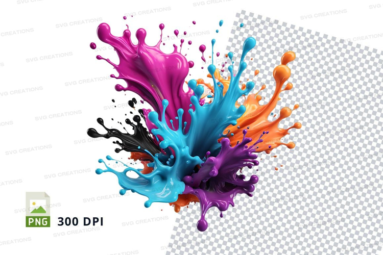 Colorful paint splash