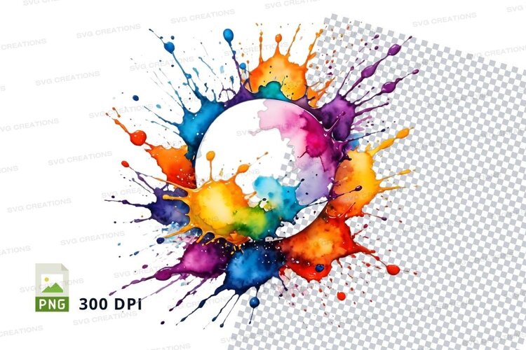 Colorful paint splash example image 1