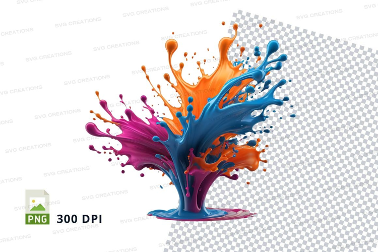Vibrant splash of colors
