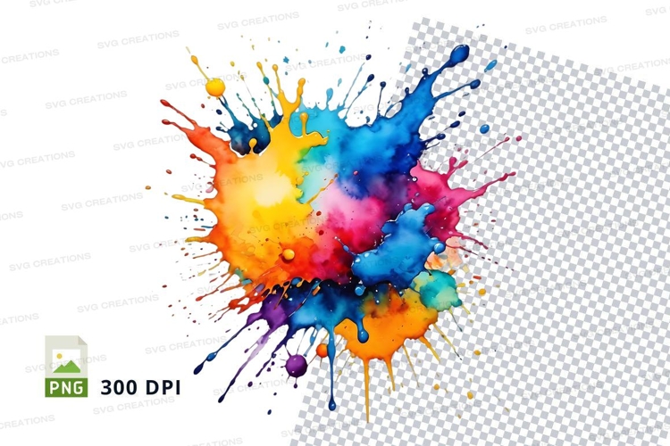 Vibrant paint splatter