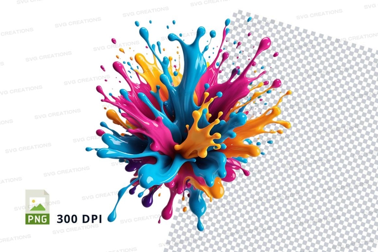 Colorful paint splash