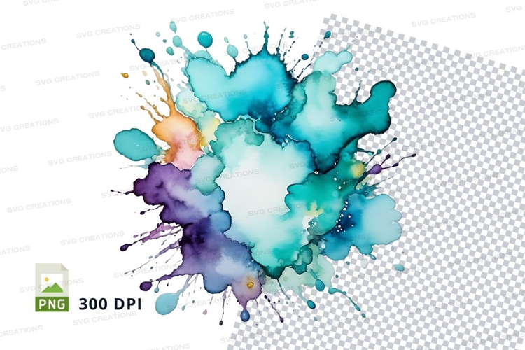 Colorful watercolor splash