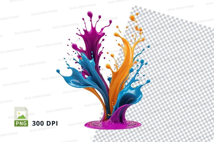 Colorful paint splash example image 1