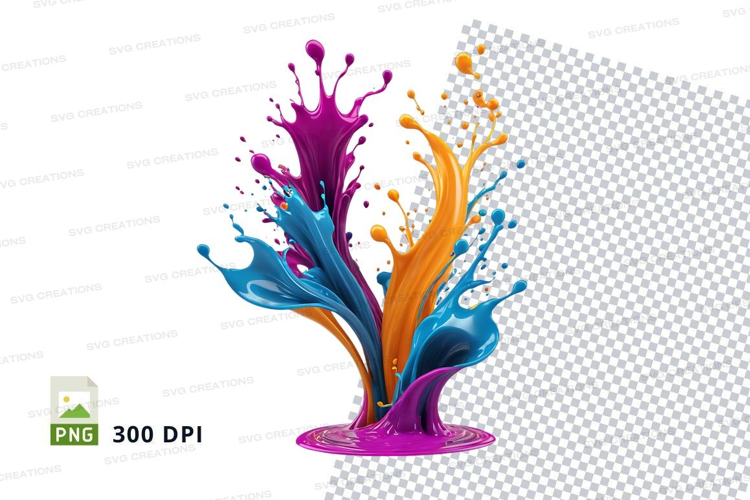 Colorful paint splash