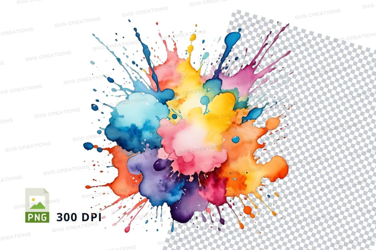 Colorful paint splatter