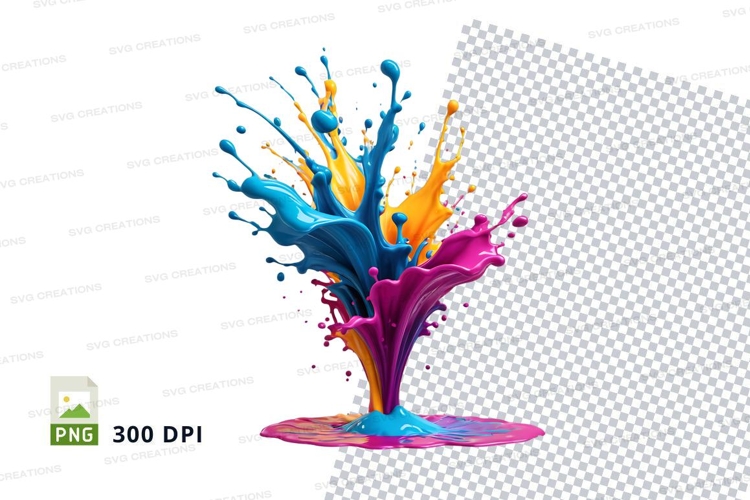 Colorful paint explosion