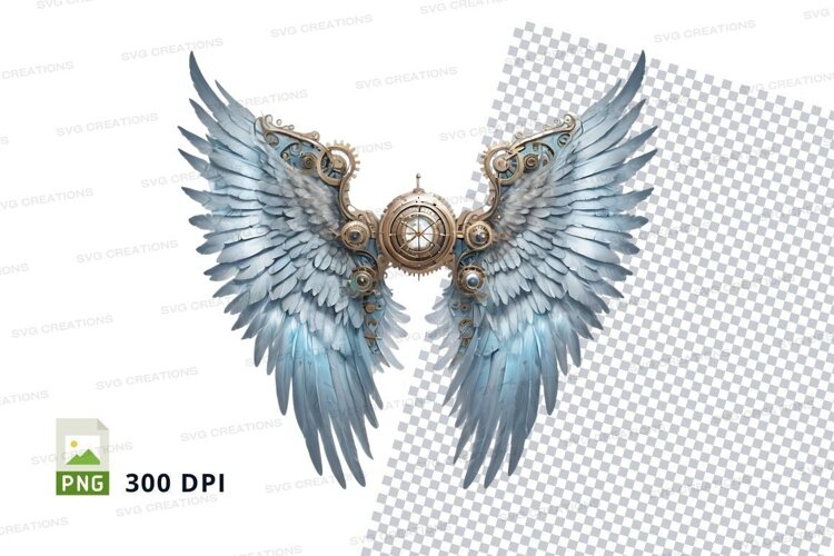 Steampunk angel wings example image 1