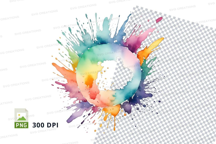 Colorful watercolor splash