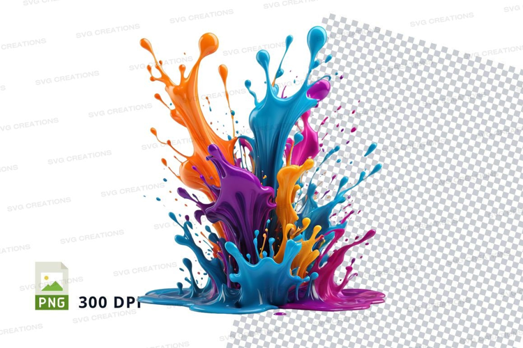 Vibrant paint splatter