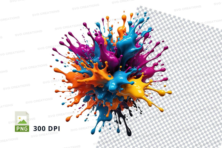 Colorful paint splatter