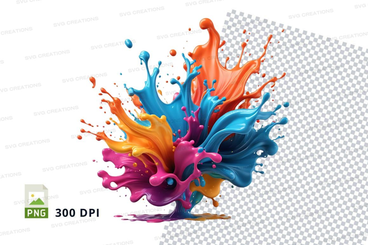Colorful paint splash