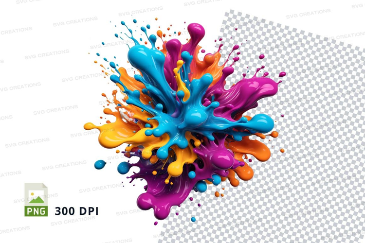 Vibrant paint splatter