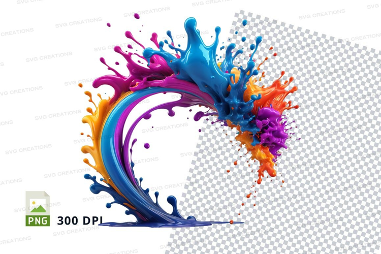 Colorful paint splash