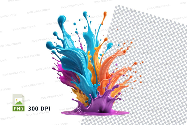 Vibrant paint splatter