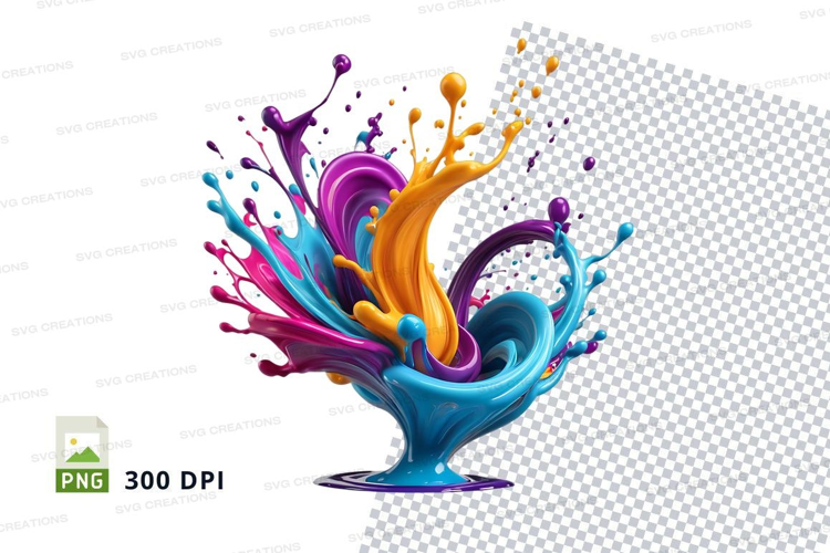 Colorful paint splash