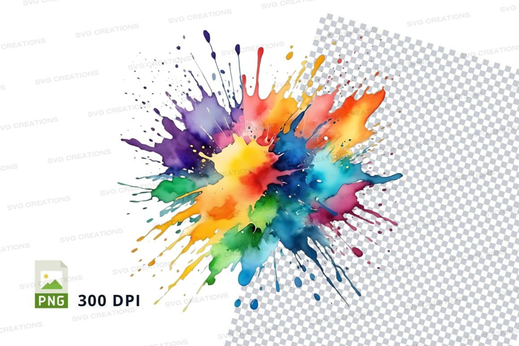 Colorful paint splatter