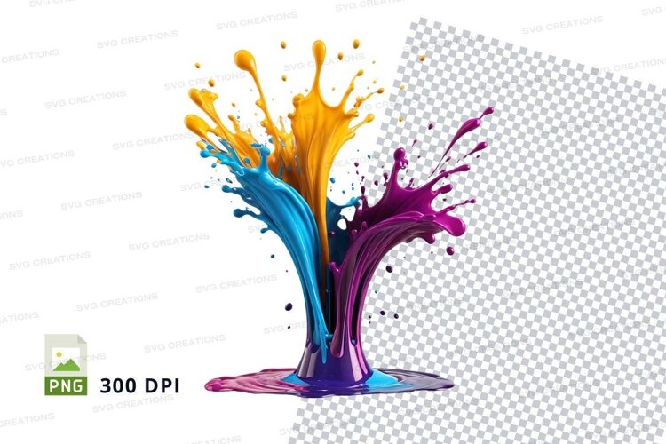 Colorful paint splash example image 1
