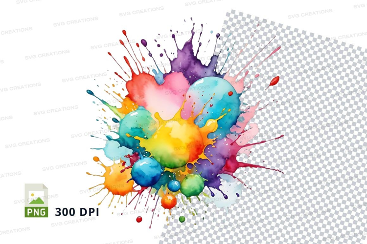Colorful paint splatter