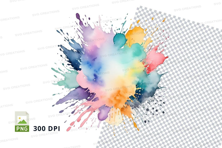 Colorful watercolor splash