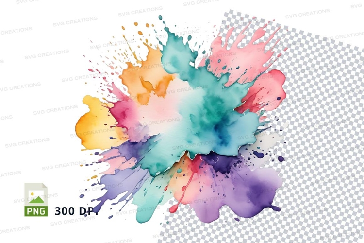 Colorful watercolor splash