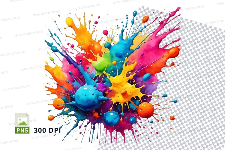 Colorful paint splash