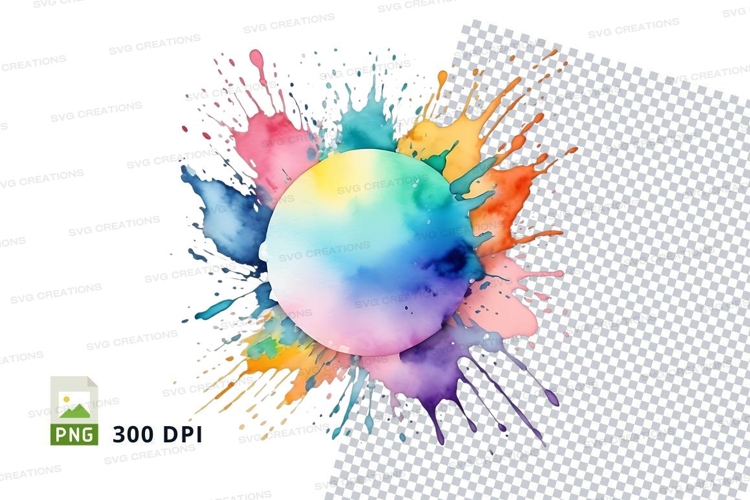 Colorful paint splatter