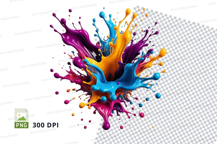 Colorful paint splash