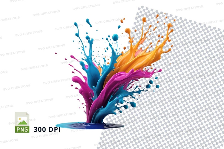 Colorful paint splash