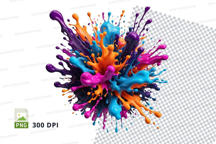 Colorful paint splatter