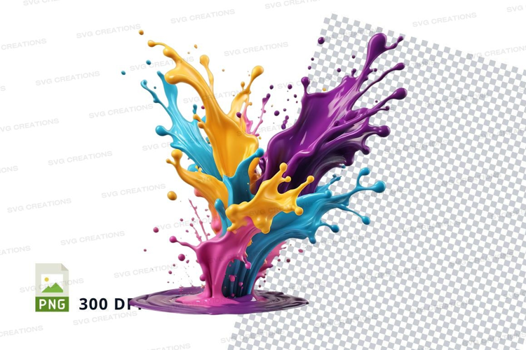 Colorful paint splash