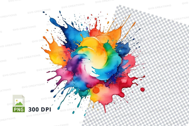 Colorful paint splatter