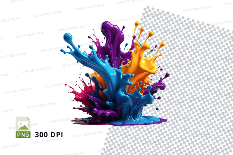 Colorful paint splash