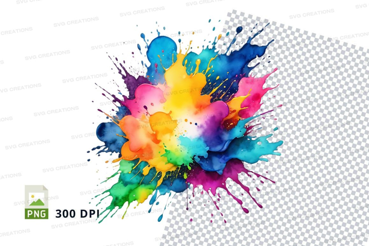Colorful paint splatter