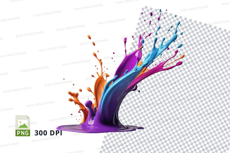 Colorful paint splash