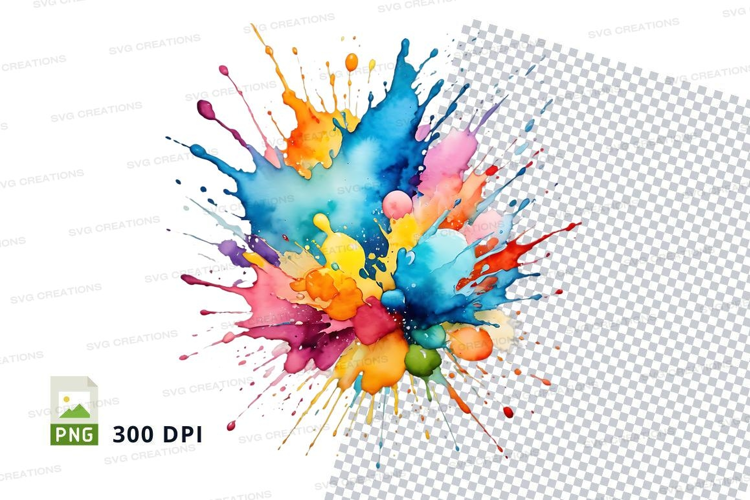 Colorful paint splatter