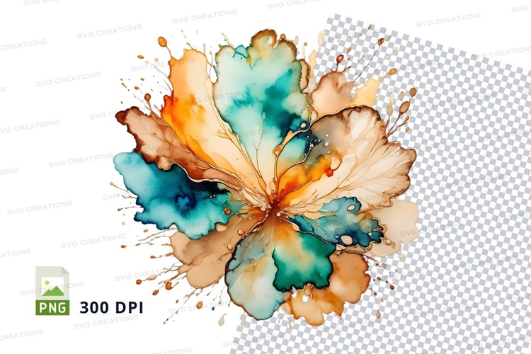 Abstract floral watercolor